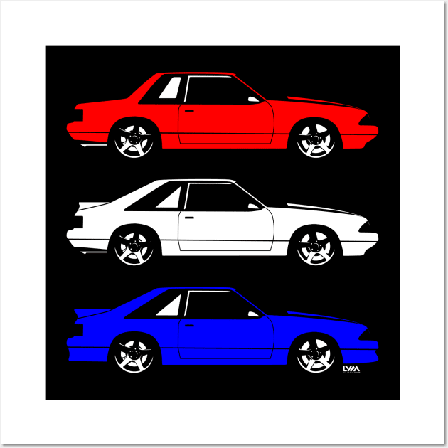 Fox Body Ford Mustang Wall Art by LYM Clothing